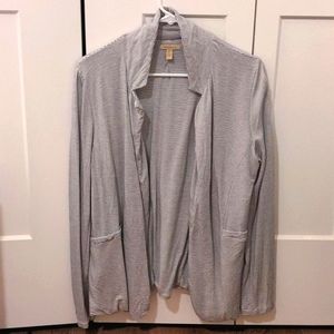 Anthropologie B/W striped cardigan blazer